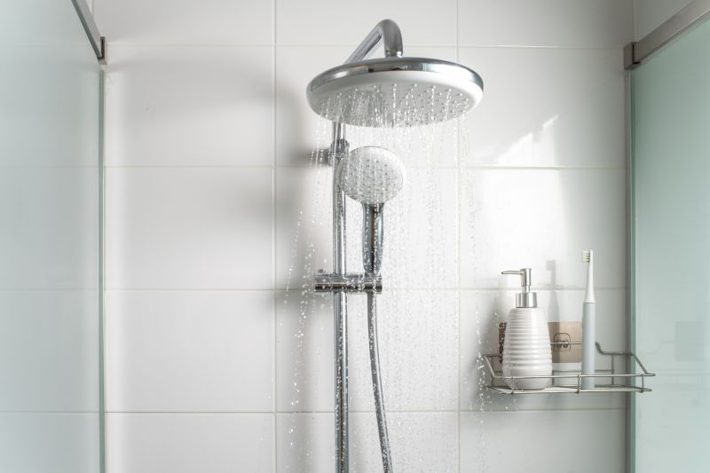 Open Shower with Rainfall Shower Head