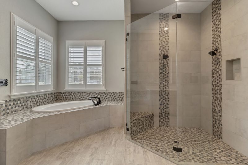 Modern Shower with Accent Tiles